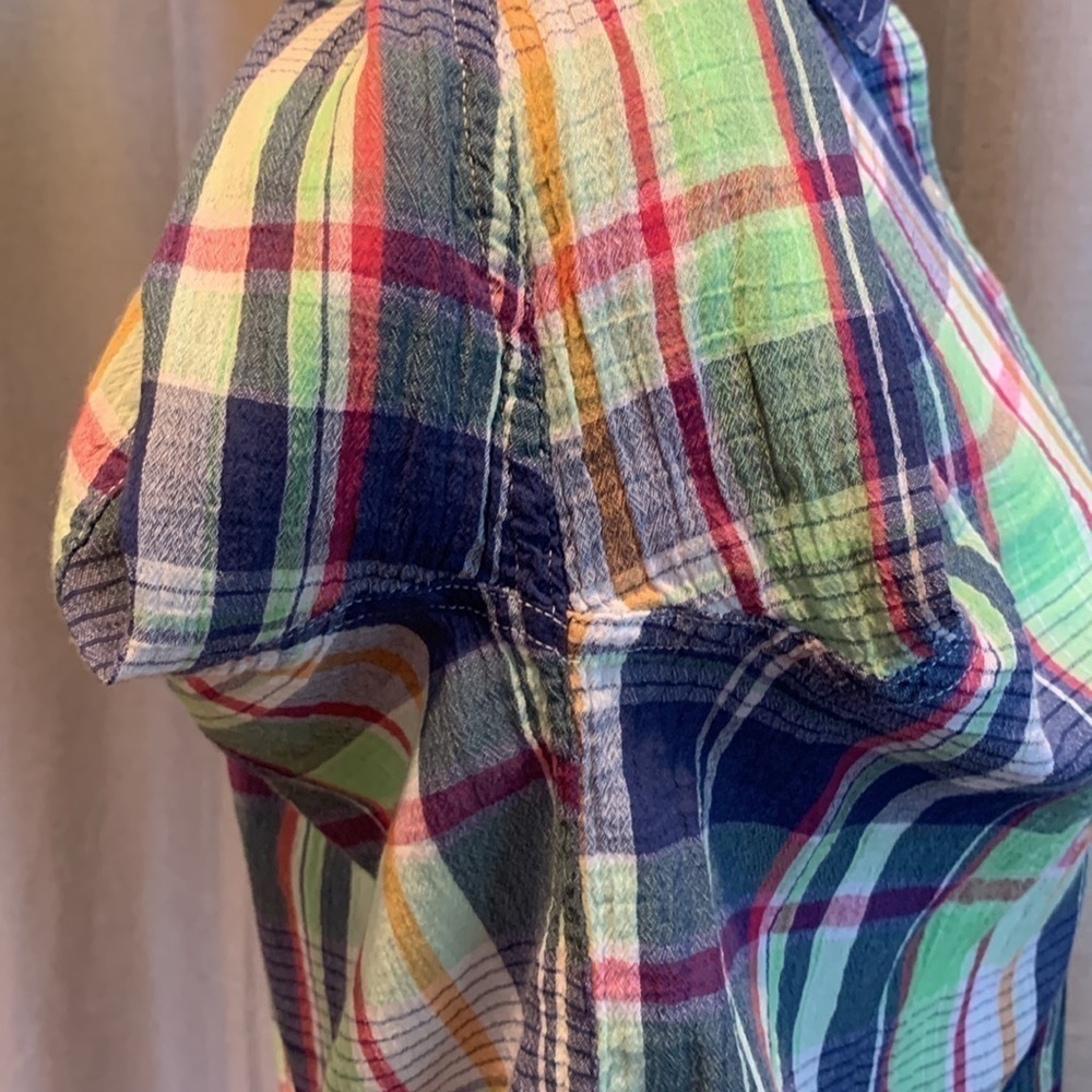 NWOT - Chaps Lightweight Plaid Button Down Top Size Small - Picture 5 of 15